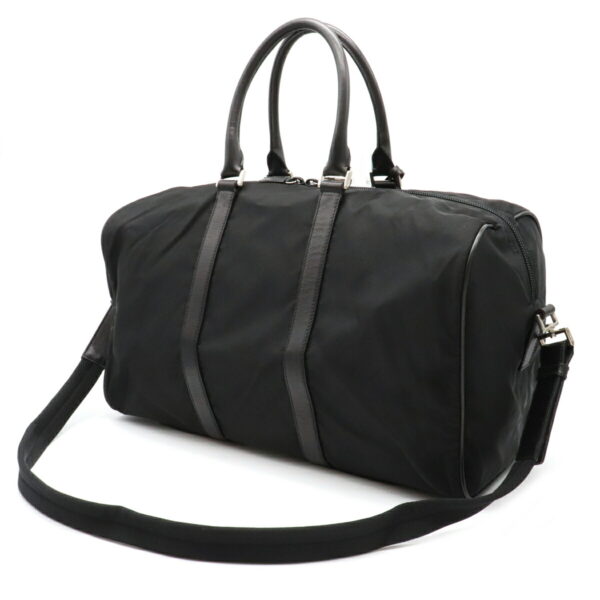 12061024 1 Prada 2WAY Nylon Leather Bag Nero Black