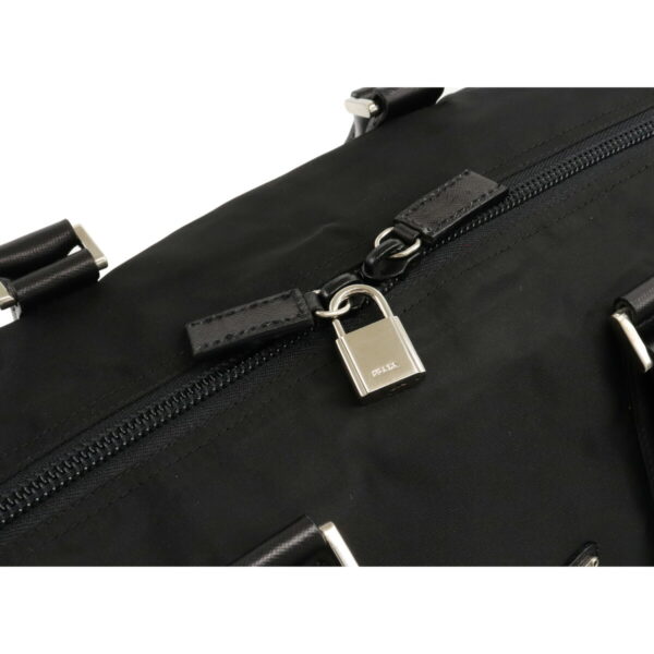 12061024 6 Prada 2WAY Nylon Leather Bag Nero Black