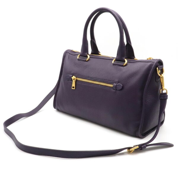 12061186 1 Prada Vit Daino 2WAY Leather Tote Bag Uva Purple