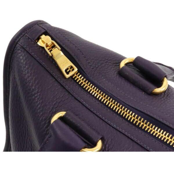 12061186 5 Prada Vit Daino 2WAY Leather Tote Bag Uva Purple