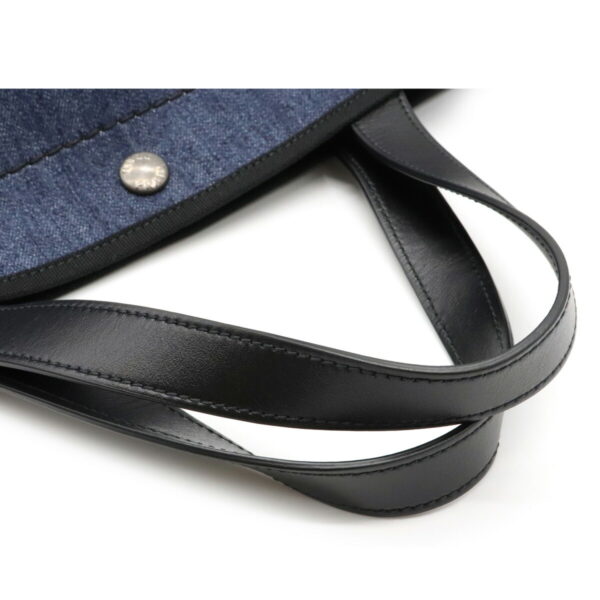 12061187 6 Prada 2WAY Denim Leather Shoulder Bag Blue Nero