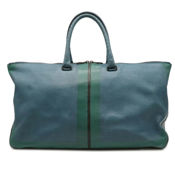 12070072 Bottega Veneta Bag Travel Bag Leather Blue Green