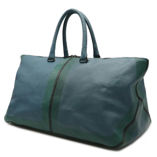 12070072 1 Bottega Veneta Bag Travel Bag Leather Blue Green