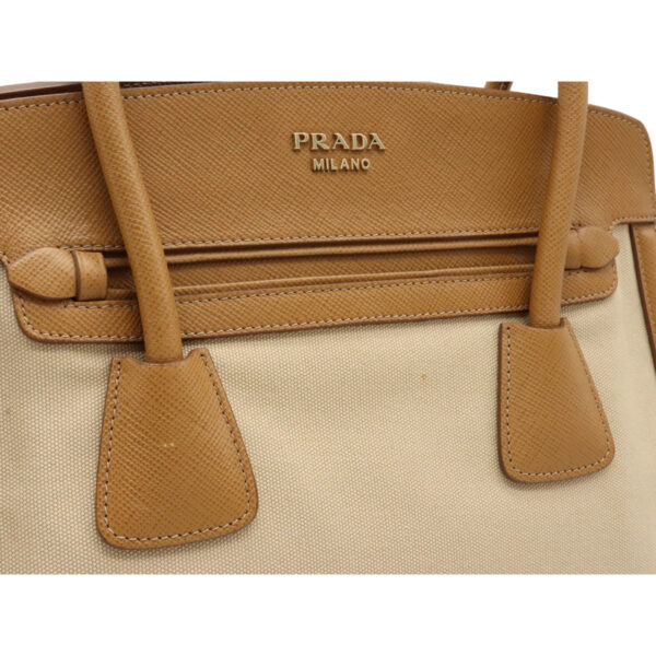 12070123 8 Prada 2WAY Leather Tote Bag Corda Caramel