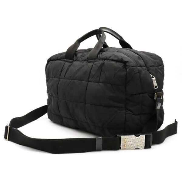 12070139 1 Prada Quilted Nylon Leather Crossbody Bag Nero Black