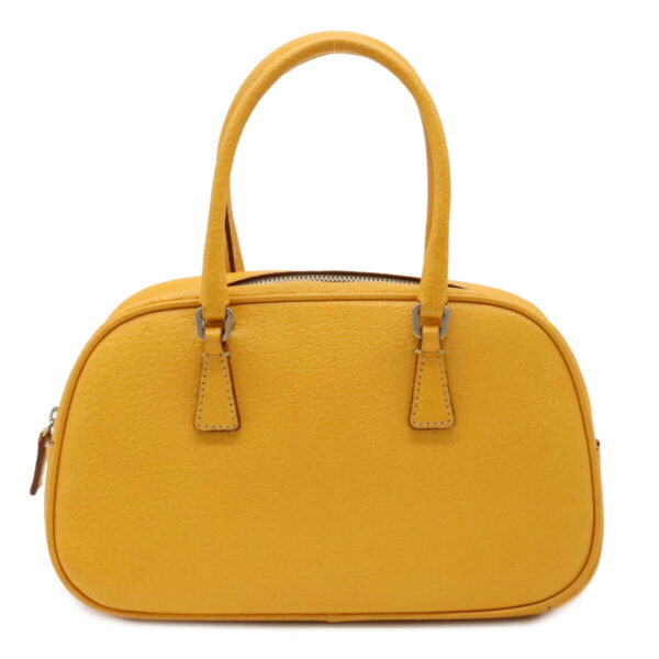 12070156 Prada Mini Embossed Leather Handbag Yellow