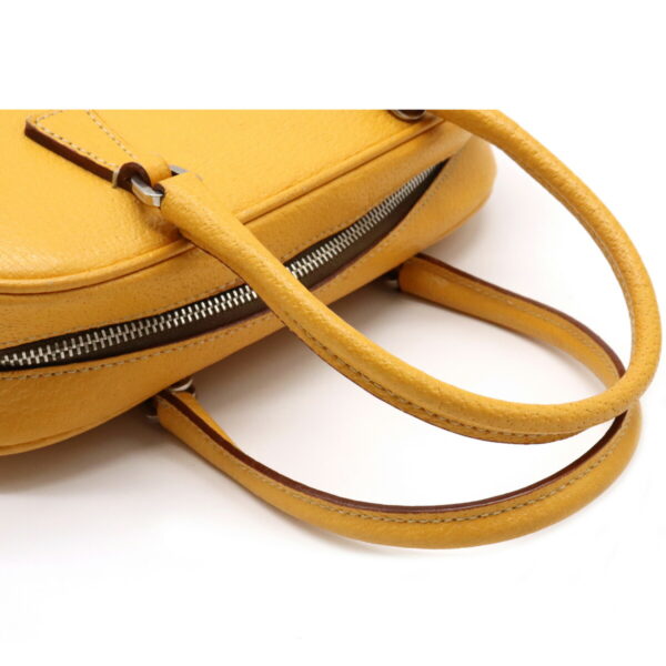 12070156 3 Prada Mini Embossed Leather Handbag Yellow