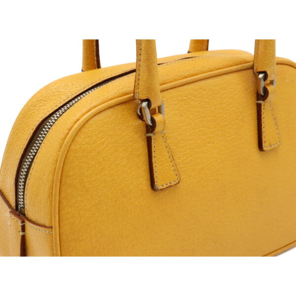 12070156 7 Prada Mini Embossed Leather Handbag Yellow