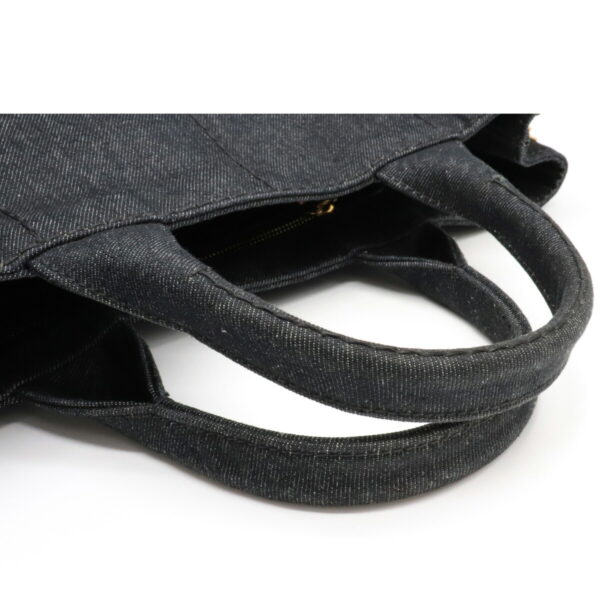 12070427 3 Prada Canapa 2WAY Denim Tote Bag Nero Black