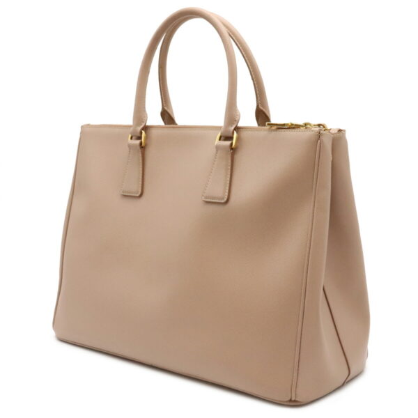 12070600 1 Prada Saffiano Lux 2WAY Leather Handbag Camméo Pink Beige