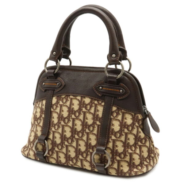 12070633 1 Christian Dior Trotter Handbag Leather Beige Brown