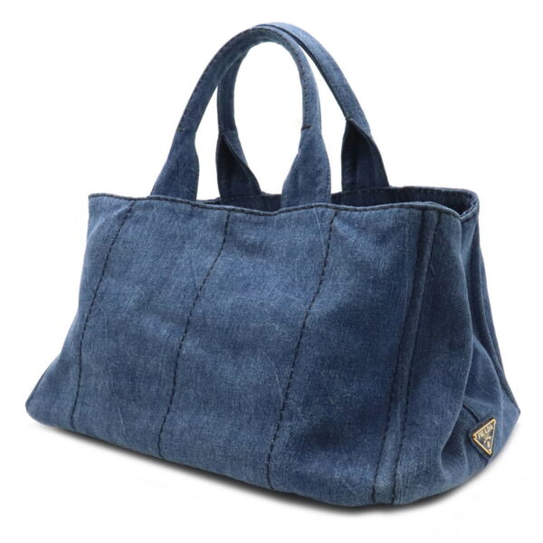 12070639 1 Prada Canapa Large Denim Tote Bag Avio Blue