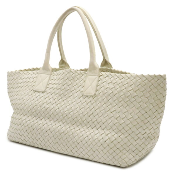 12070658 1 Bottega Veneta Intrecciato Hippo MM Tote Bag Shoulder Tote Leather White