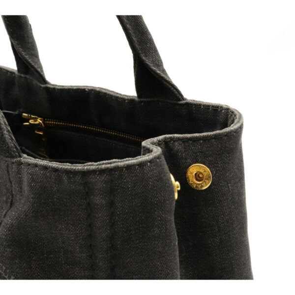 12071218 5 Prada Canapa Denim Tote Bag Nero Black