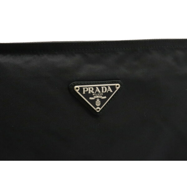 12071299 7 Prada Nylon Leather Crossbody Bag Nero Black