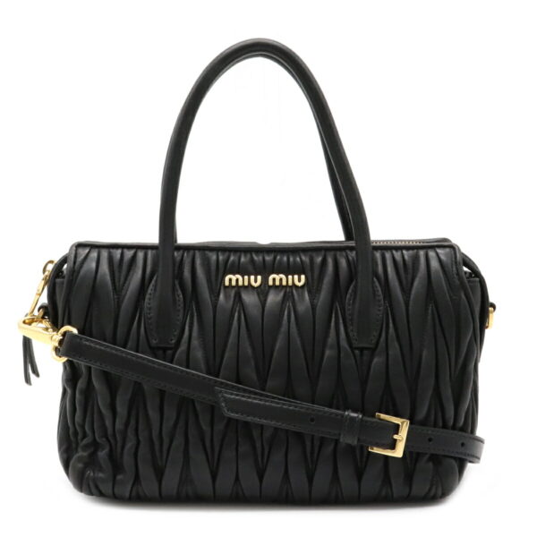 12071301 Miu Miu Shoulder Bag Leather Black