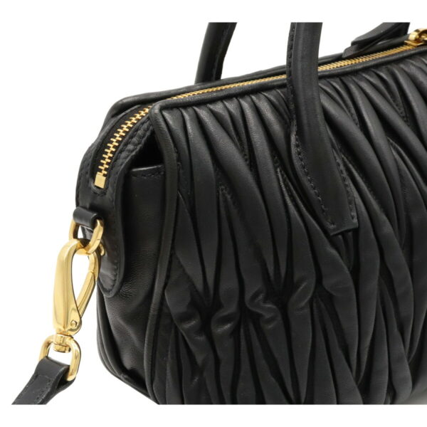 12071301 7 Miu Miu Shoulder Bag Leather Black