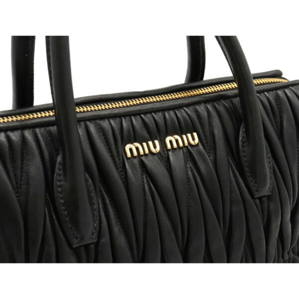 12071301 8 Miu Miu Shoulder Bag Leather Black