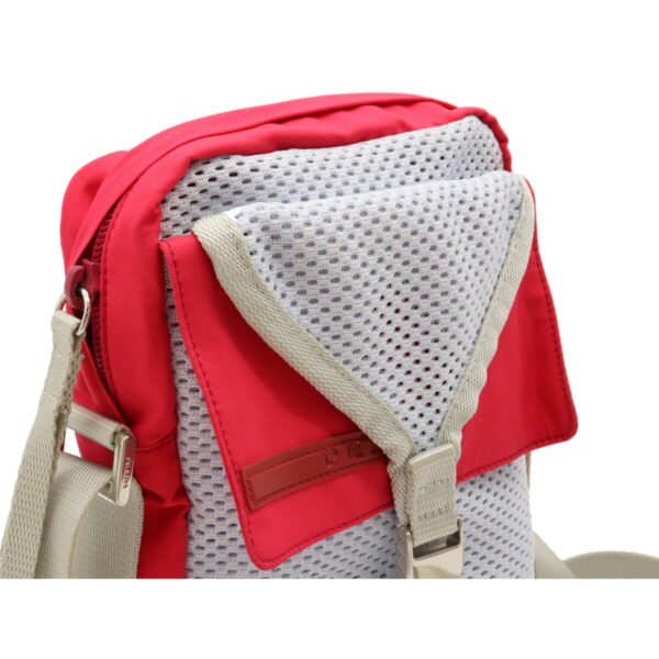 12071361 5 Prada Sports Pochette Nylon Mesh Crossbody Bag Red Pink