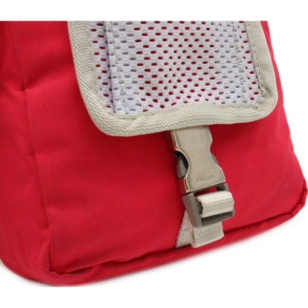 12071361 6 Prada Sports Pochette Nylon Mesh Crossbody Bag Red Pink