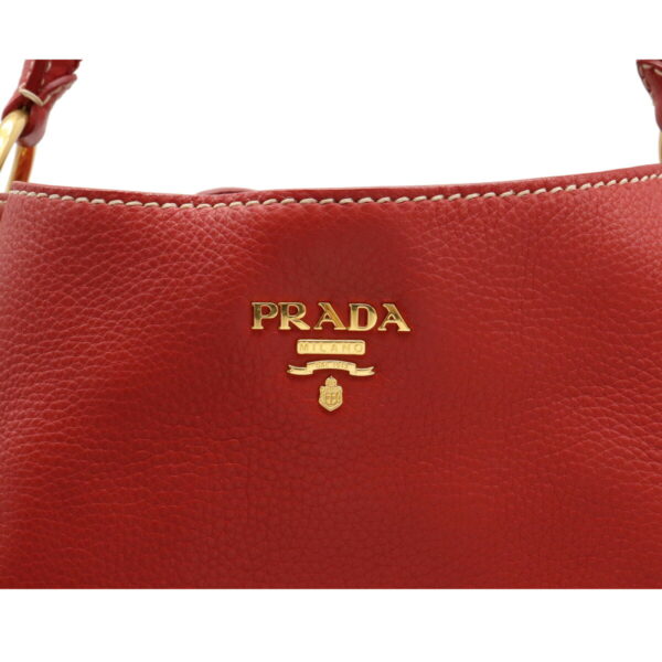 12071489 6 Prada One Shoulder Leather Shoulder Bag Red