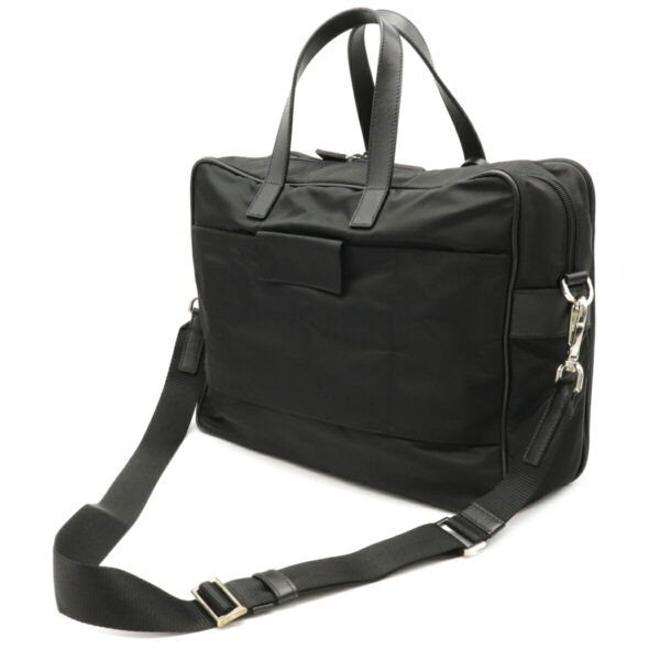 12071490 1 Prada 2WAY Nylon Leather Briefcase Nero Black