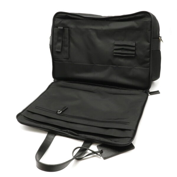 12071490 5 Prada 2WAY Nylon Leather Briefcase Nero Black