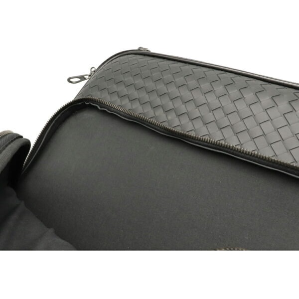 12080260 5 Bottega Veneta Trolley 4 Wheel Carry Bag Suitcase Leather Black