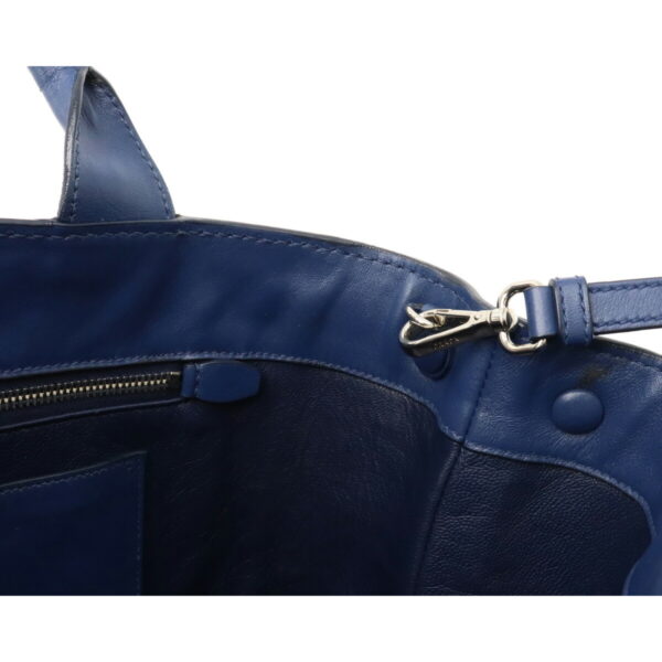 12080299 5 Prada 2WAY Calf Leather Handbag Bluette Blue