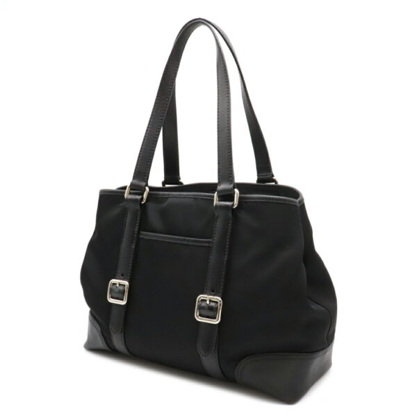 12080325 1 Prada Nylon Leather Bag Nero Black