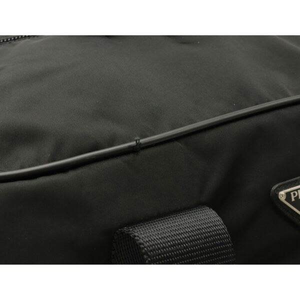 12080586 7 Prada 2WAY Nylon Leather Travel Bag Nero Black