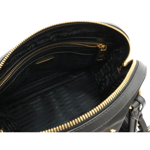 12080785 4 Prada 2WAY Nylon Leather Handbag Nero Black