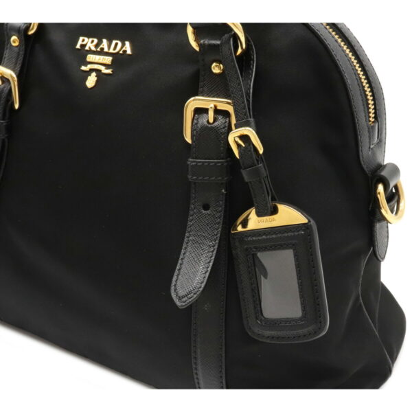 12080785 7 Prada 2WAY Nylon Leather Handbag Nero Black