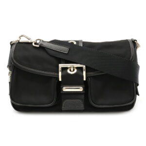 12080806 Gucci Zumi Leather Interlocking GG Horsebit Shoulder Bag Black