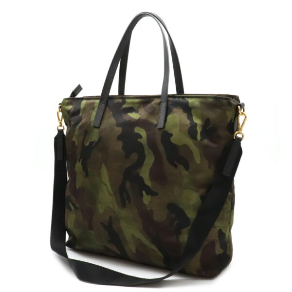 12080852 1 Prada 2WAY Camouflage Nylon Shoulder Bag Green Multicolor