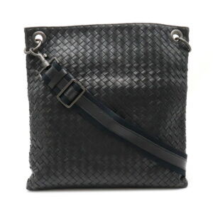 12080915 PRADA Prada Saffiano Triang Fold Wallet Bag Black