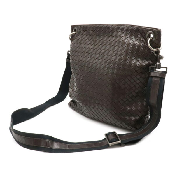 12080916 1 Bottega Veneta Intrecciato Shoulder Bag Brown Black