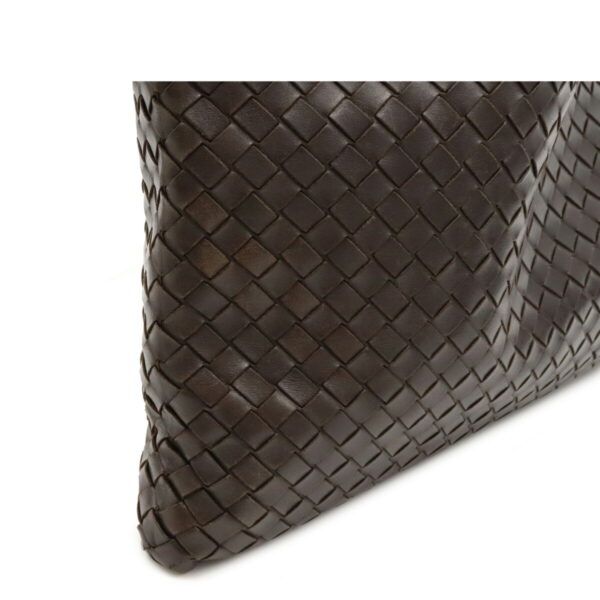 12080916 6 Bottega Veneta Intrecciato Shoulder Bag Brown Black