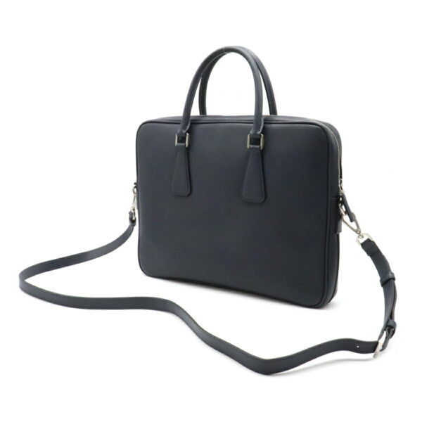 12080958 1 Prada 2WAY Leather Briefcase Navy