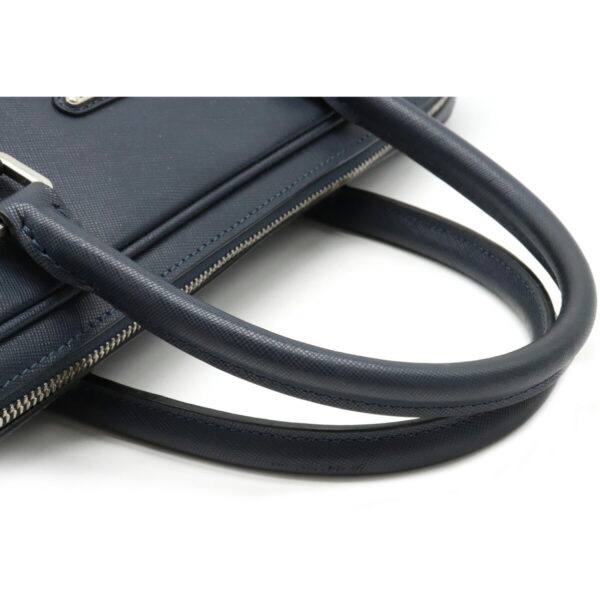 12080958 3 Prada 2WAY Leather Briefcase Navy