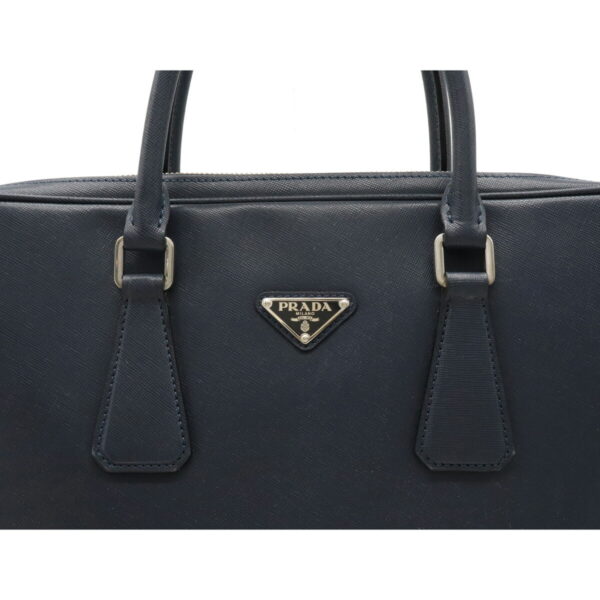 12080958 8 Prada 2WAY Leather Briefcase Navy