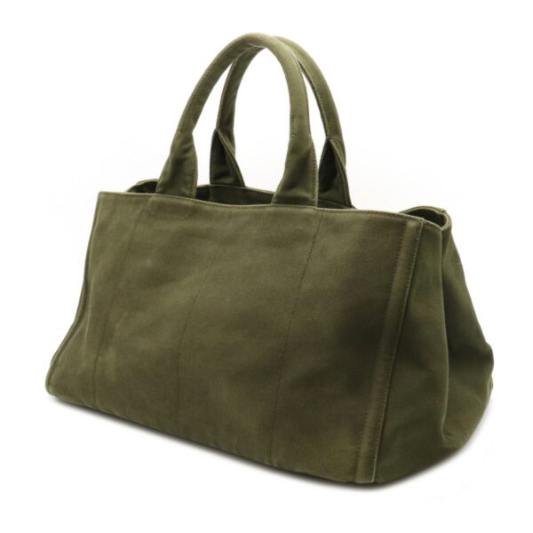 12081030 1 Prada Canapa Bijou 2WAY Tote Bag Khaki