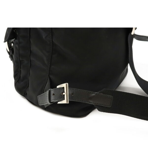 12081190 6 Prada Nylon Leather Rucksack Nero Black