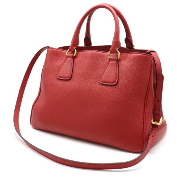 12081473 1 Prada Vit Daino 2WAY Leather Handbag Rosso Red