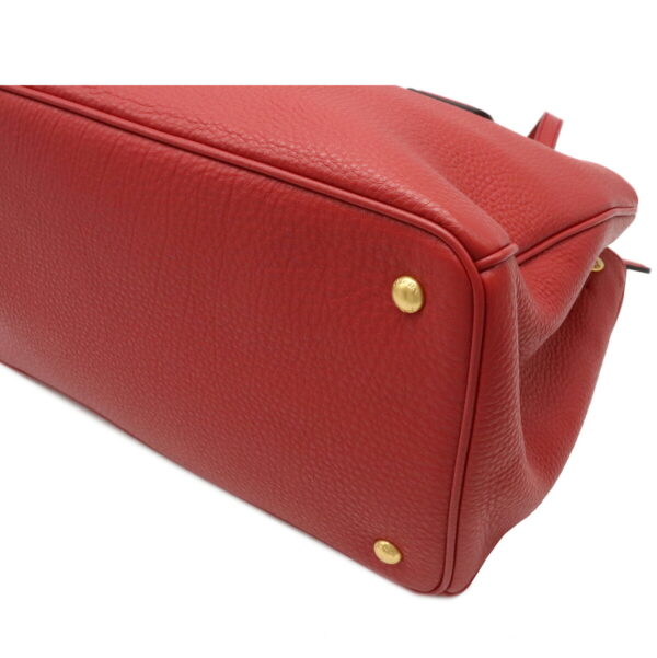 12081473 2 Prada Vit Daino 2WAY Leather Handbag Rosso Red