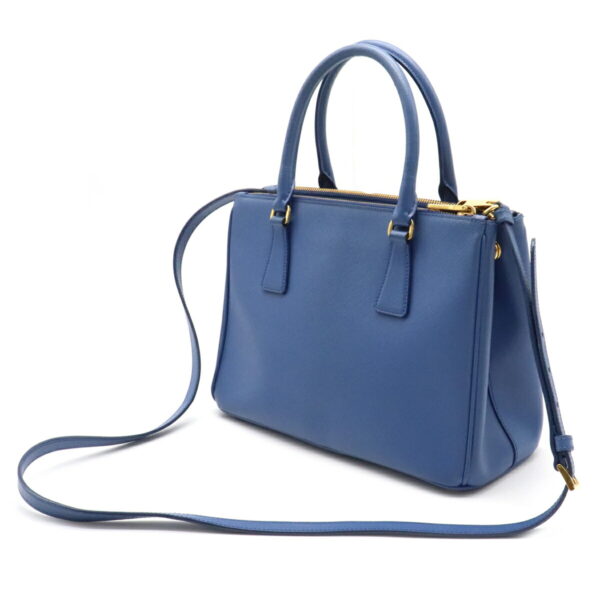 12081481 1 Prada Galleria 2WAY Saffiano Leather Handbag Azzurro Blue