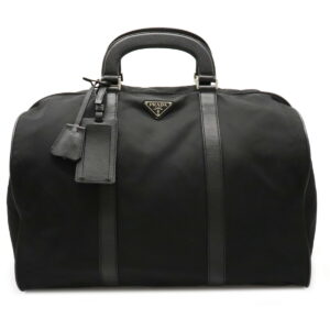 12090128 Prada Nylon Shoulder Bag Black