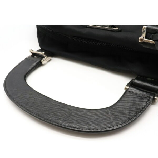 12090128 6 Prada 2WAY Nylon Leather Bag Nero Black