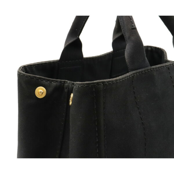 12090152 6 Prada Canapa Canvas Tote Bag Nero Black