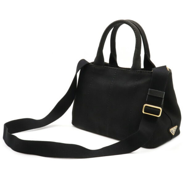 12090196 1 Prada Canapa 2WAY Canvas Crossbody Bag Nero Black